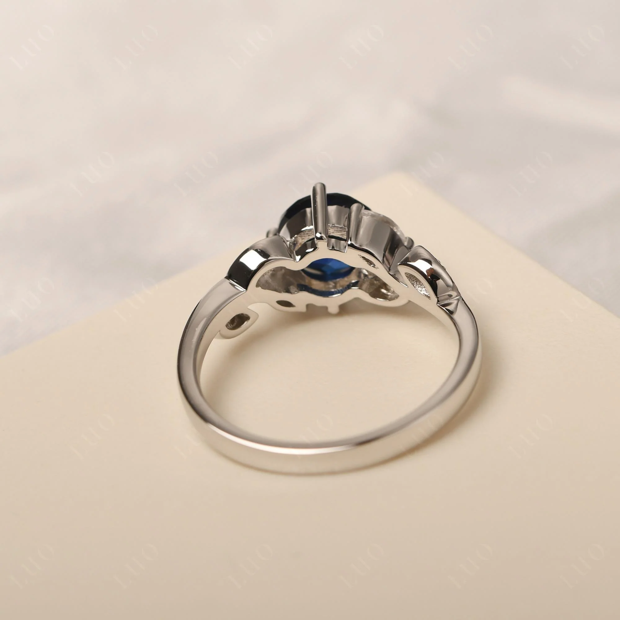 Vine Leaf Sapphire Engagement Ring - Image 32