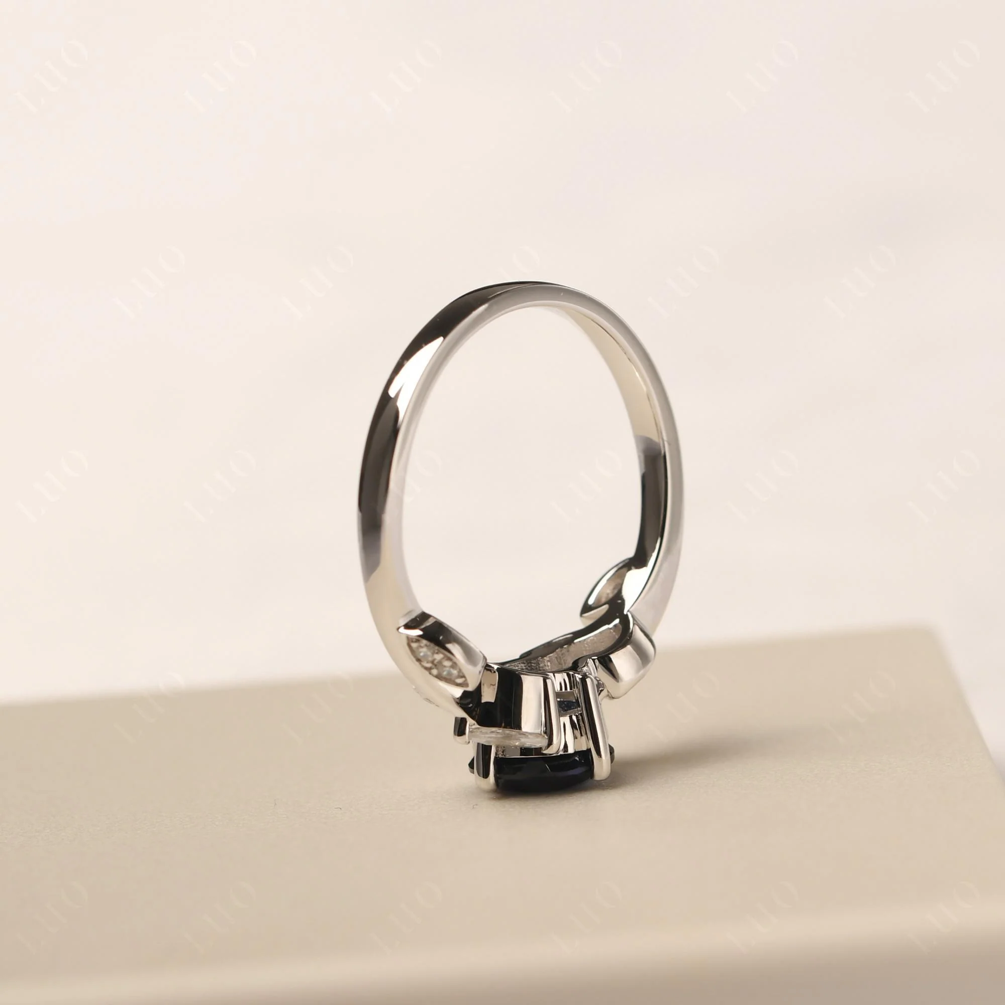 Vine Leaf Sapphire Engagement Ring - Image 33