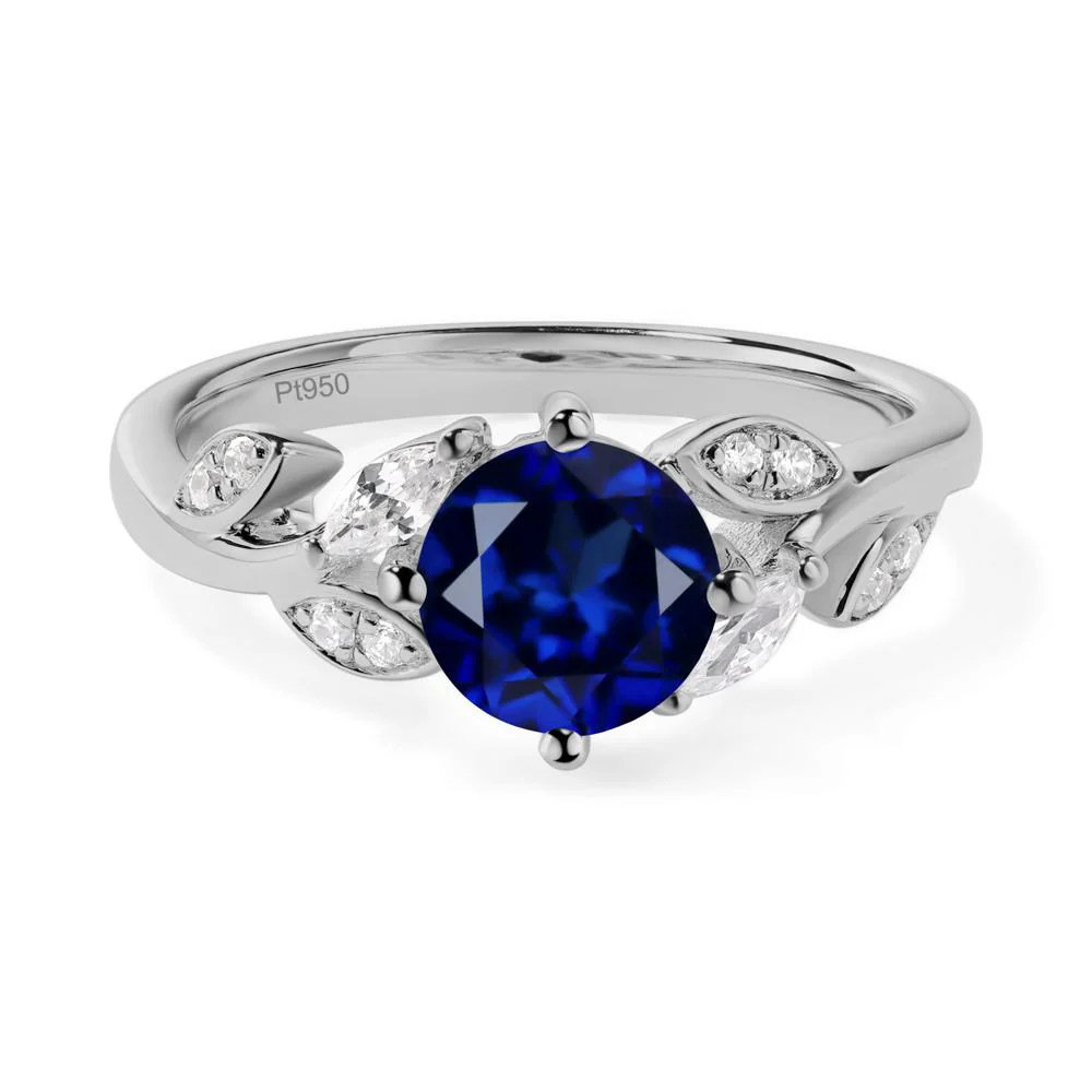 Vine Leaf Sapphire Engagement Ring - Image 9