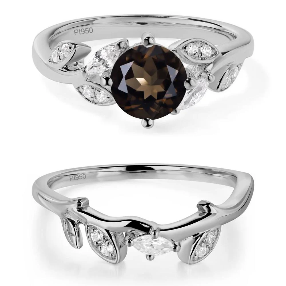 Vine Leaf Smoky Quartz Engagement Ring - Image 25