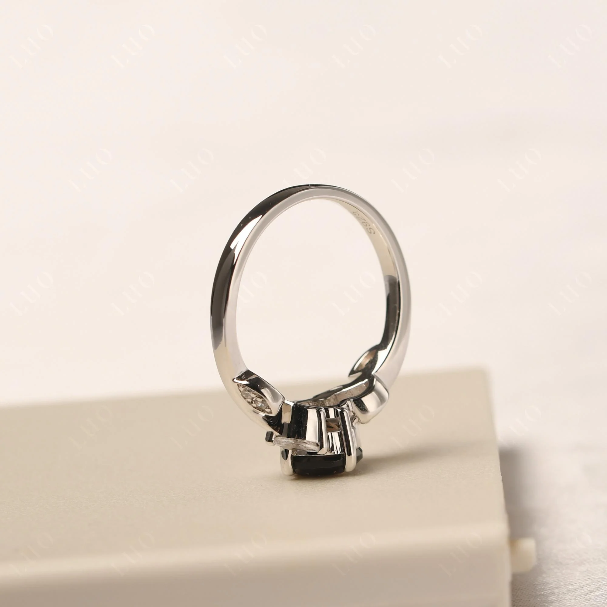 Vine Leaf Smoky Quartz Engagement Ring - Image 32