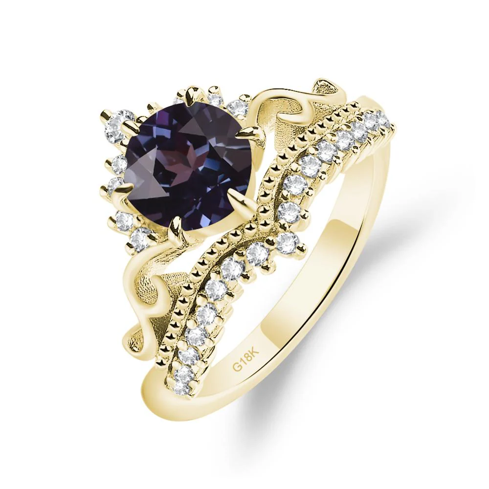Vintage Alexandrite Cocktail Ring - Image 8