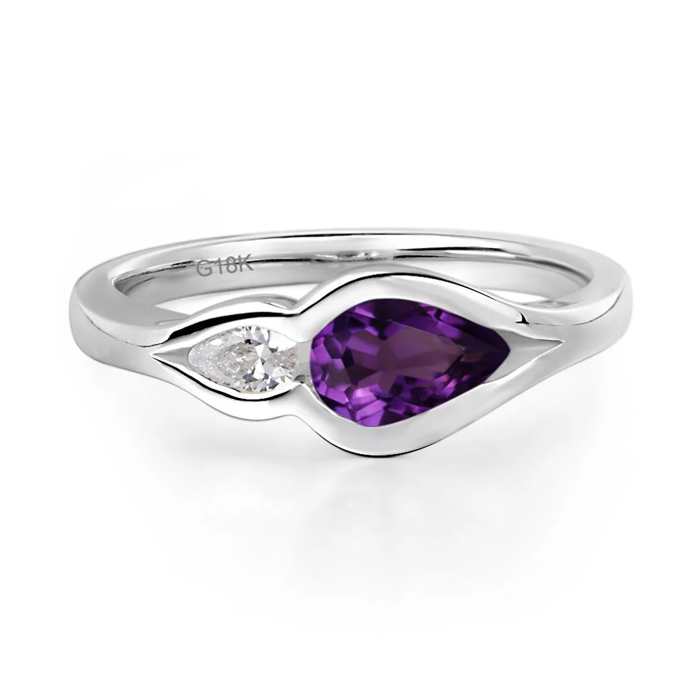 Amethyst Two Stone Wedding Ring - Image 7