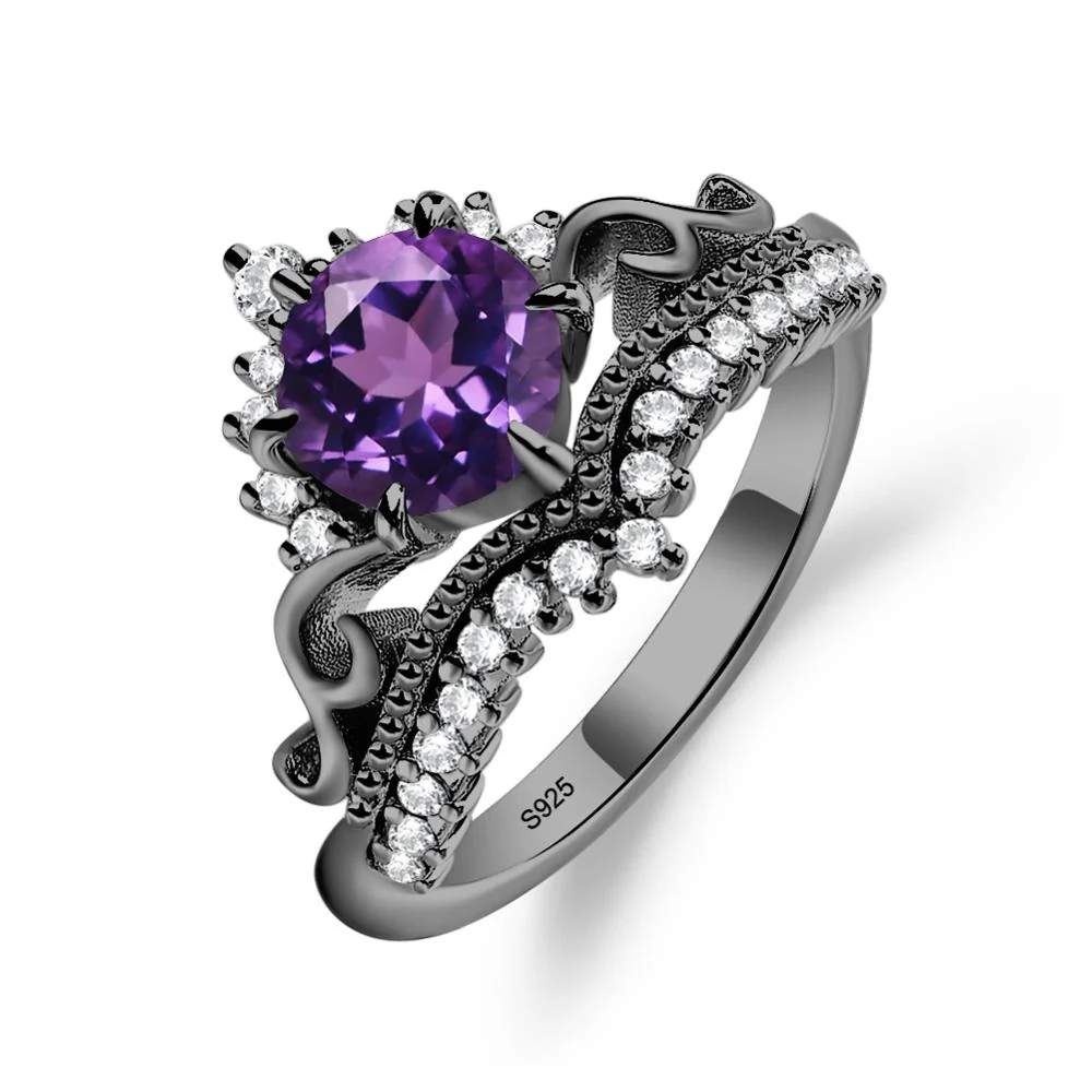 Amethyst Tiara Promise Ring