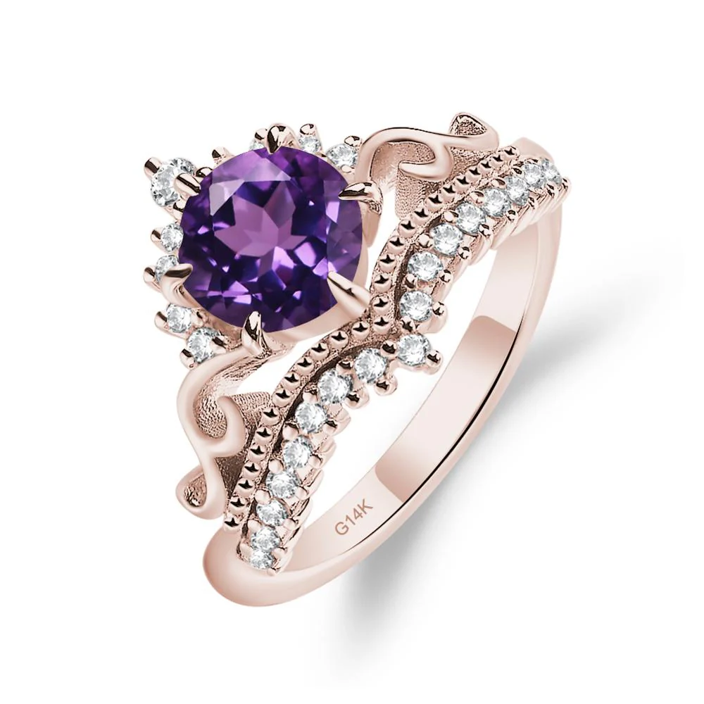 Amethyst Tiara Promise Ring - Image 5