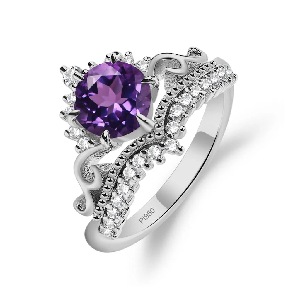 Amethyst Tiara Promise Ring - Image 6