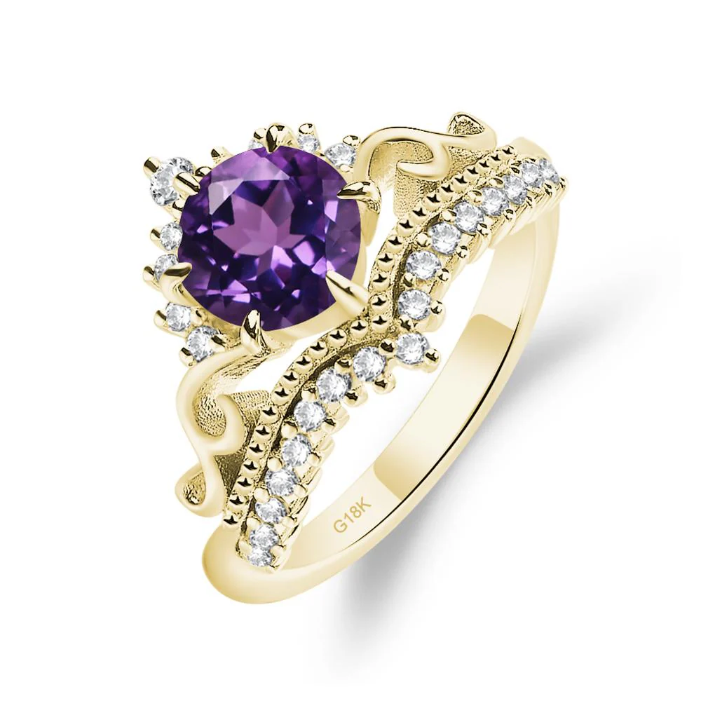 Amethyst Tiara Promise Ring - Image 8