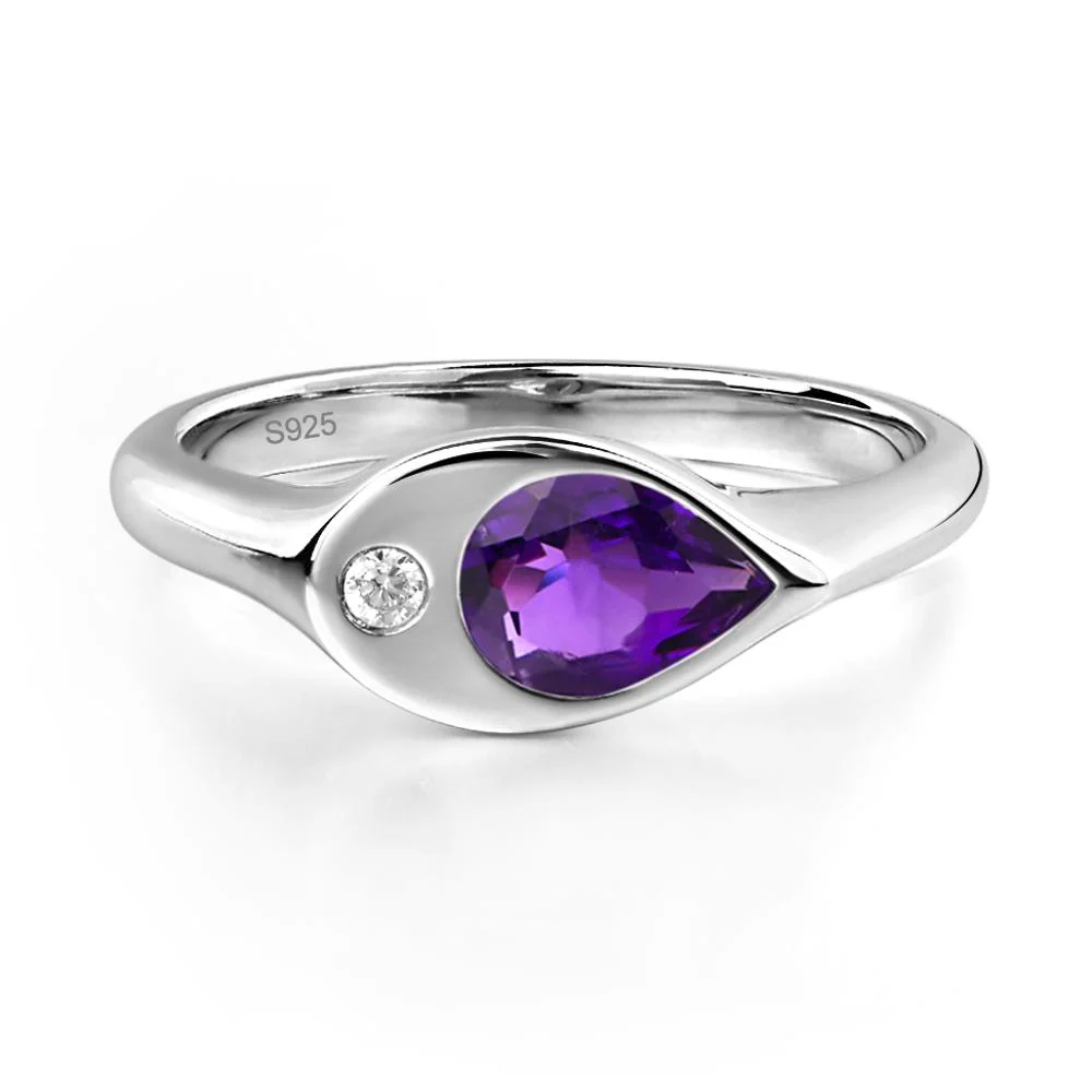 Amethyst Pinky Ring for Women - Image 2
