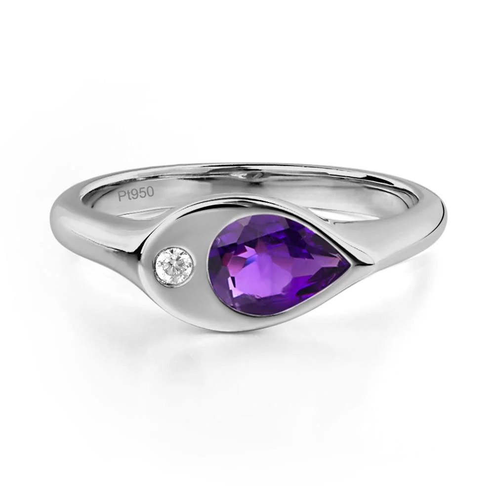 Amethyst Pinky Ring for Women - Image 6