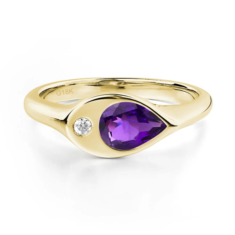 Amethyst Pinky Ring for Women - Image 8