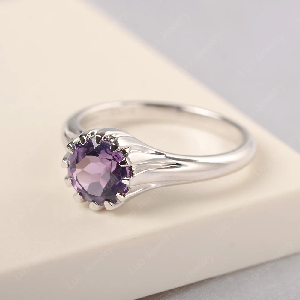 Amethyst Claw Prong Ring - Image 2