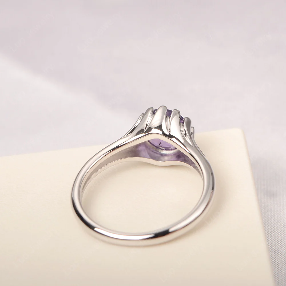 Amethyst Claw Prong Ring - Image 3