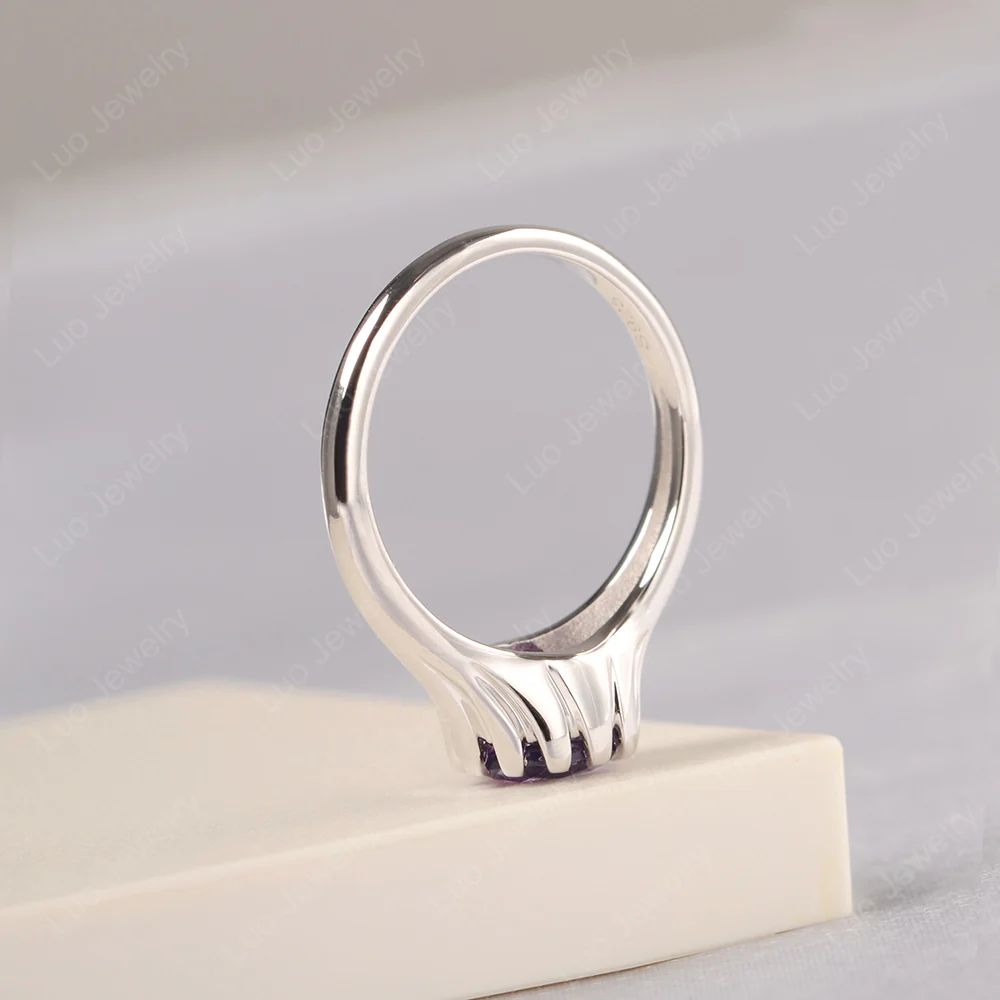 Amethyst Claw Prong Ring - Image 4