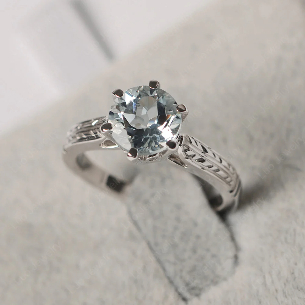 Aquamarine Wheat Ring