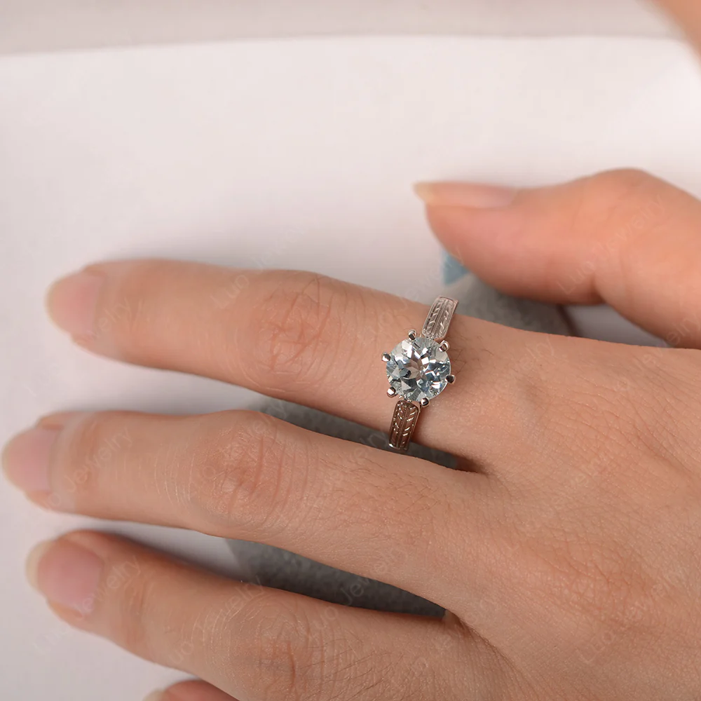 Aquamarine Wheat Ring - Image 3