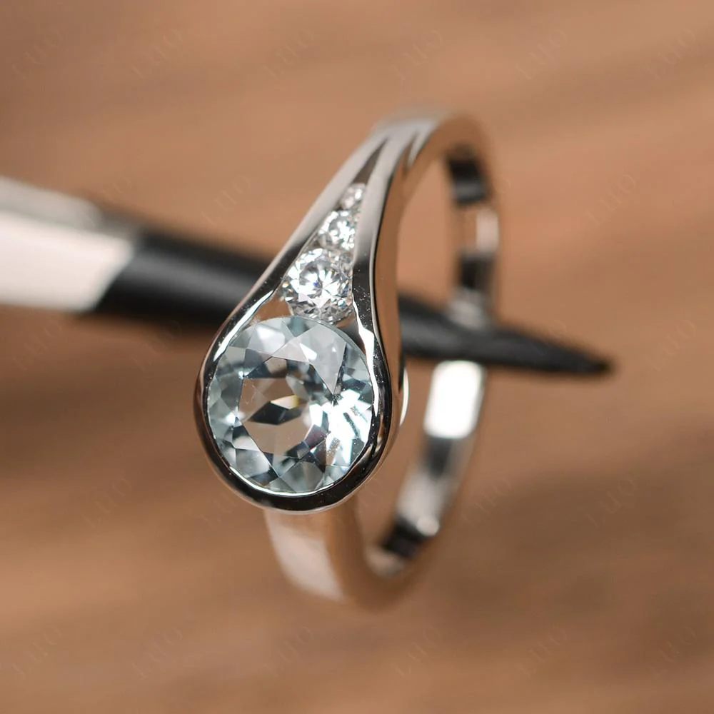 Aquamarine Rupert's Drop Ring - Image 12