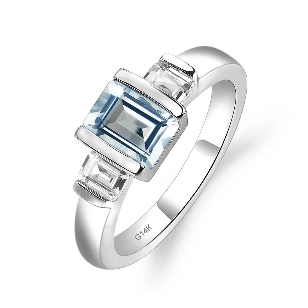 Aquamarine 3 Stone Ring - Image 4