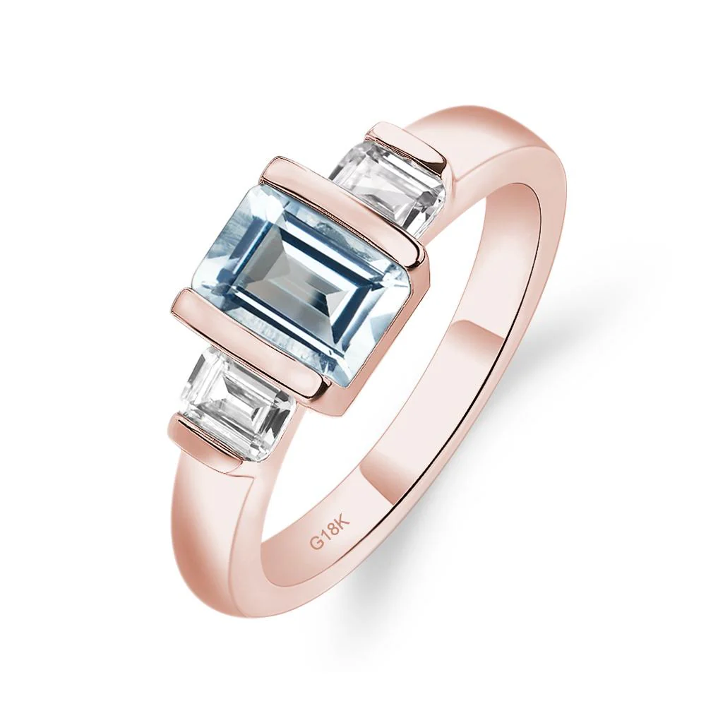 Aquamarine 3 Stone Ring - Image 9