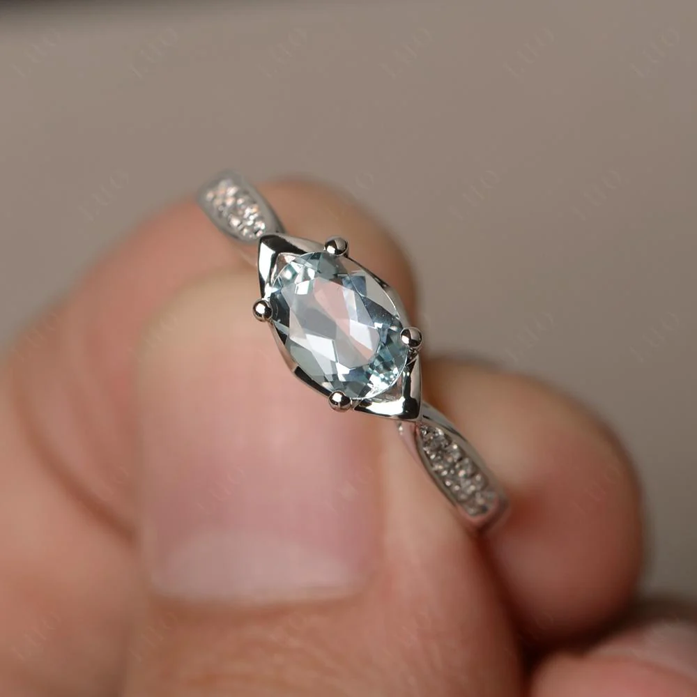 Aquamarine Petite Ring - Image 10