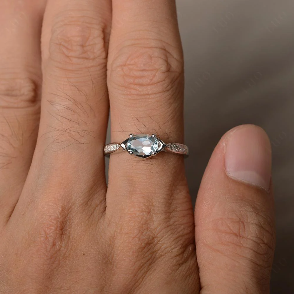 Aquamarine Petite Ring - Image 13