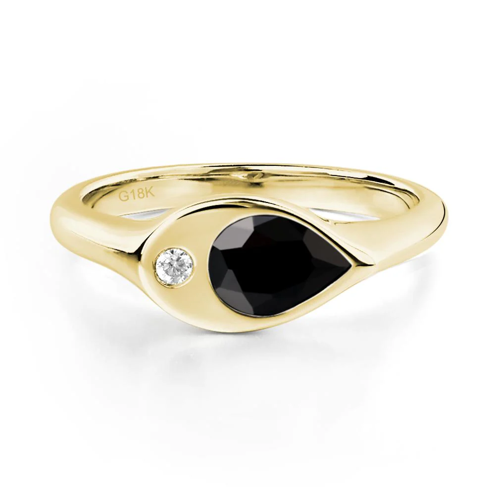 Black Spinel Unique Engagement Ring - Image 8