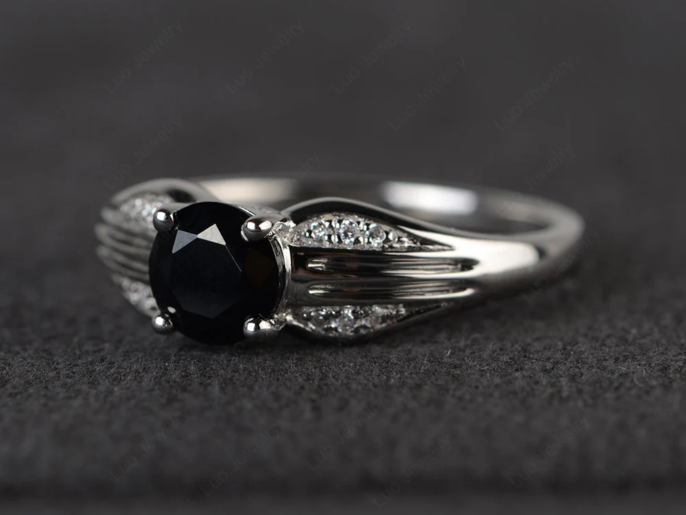 Black Spinel Cobra Ring - Image 2
