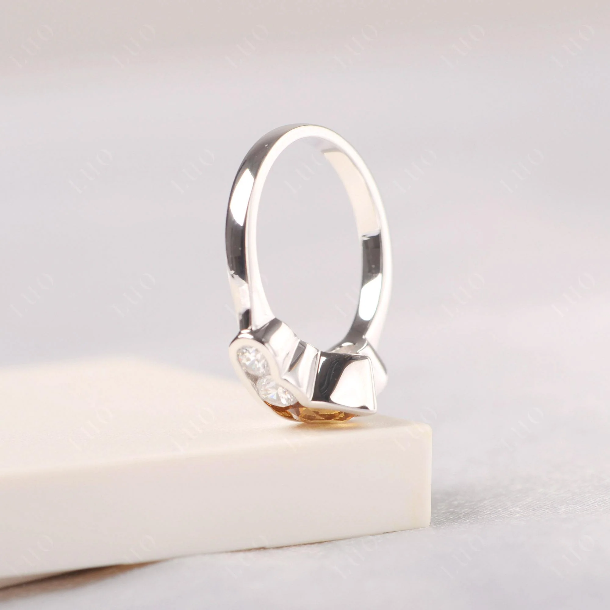Citrine Crown Wedding Ring - Image 4