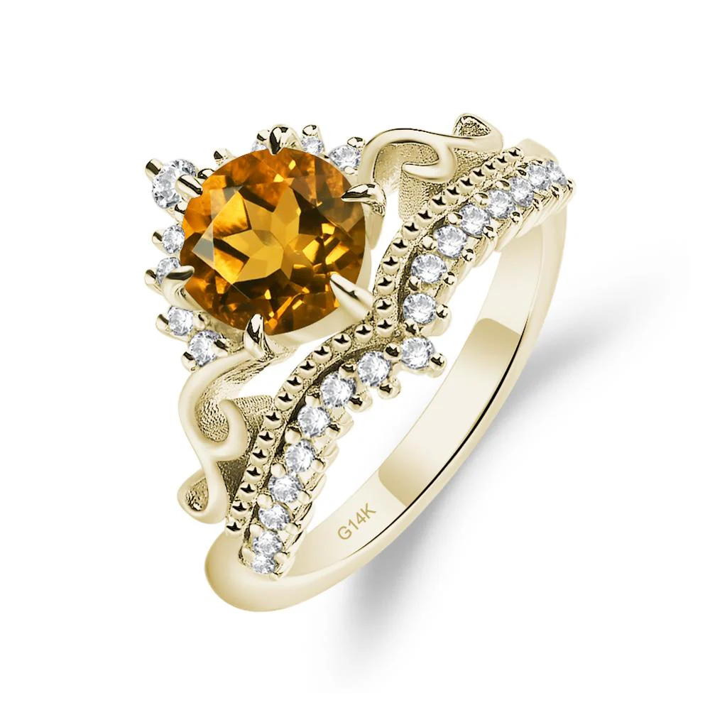 Vintage Citrine Cocktail Ring