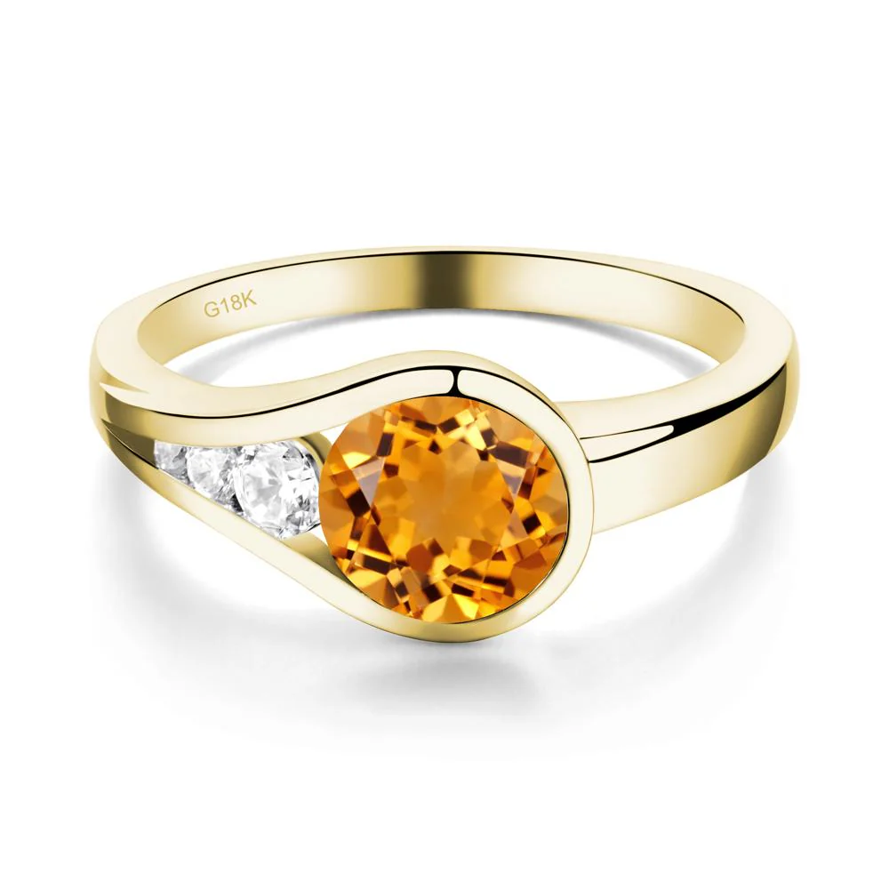 Citrine Rupert's Drop Ring