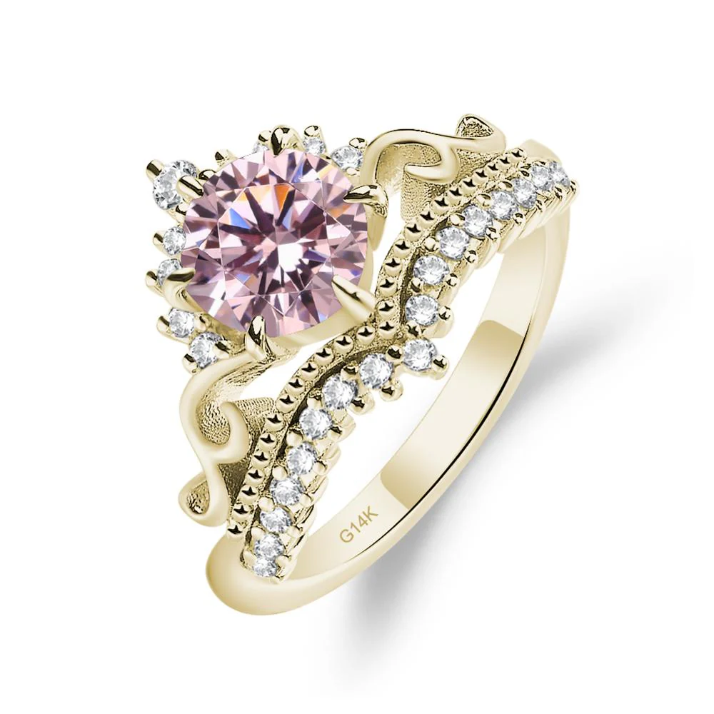 Pink Cubic Zirconia Tiara Promise Ring - Image 5