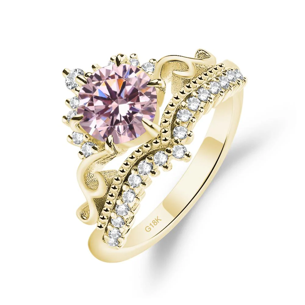 Pink Cubic Zirconia Tiara Promise Ring - Image 8