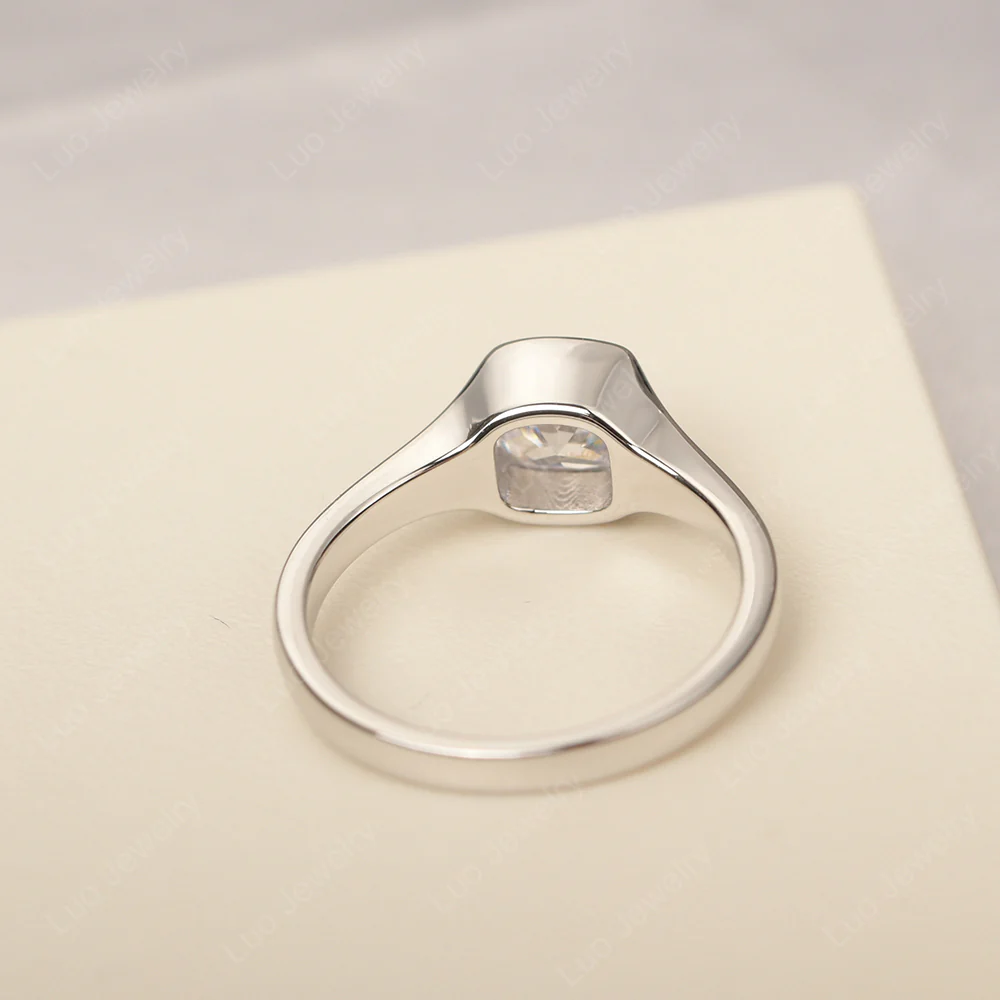 Cubic Zirconia Cushion Cut Promise Ring - Image 3