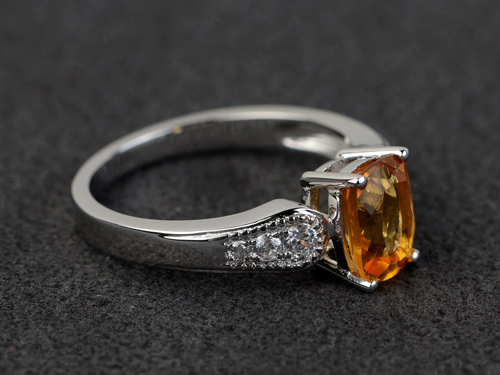 Vintage Citrine Engagement Ring - Image 2