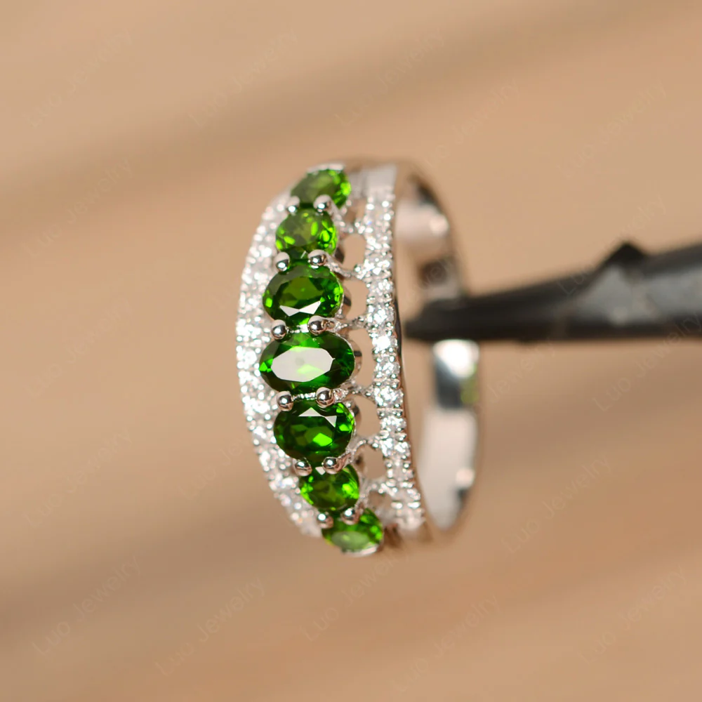 Diopside Cluster Cocktail Ring - Image 2