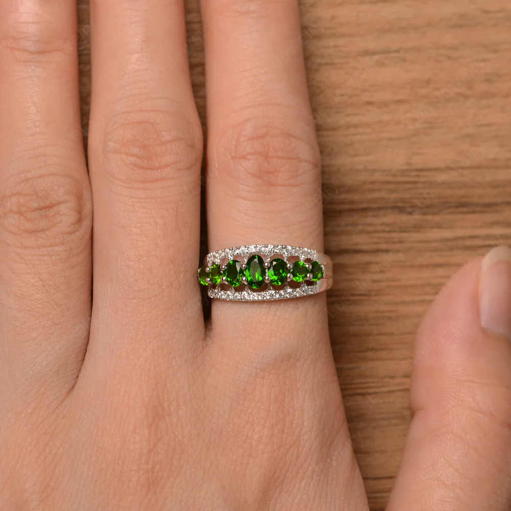 Diopside Cluster Cocktail Ring - Image 4