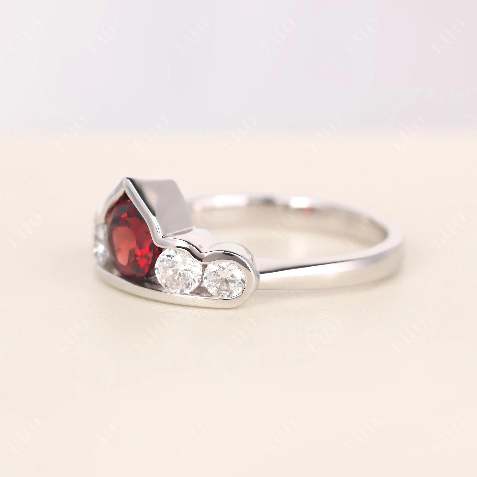 Garnet Crown Ring - Image 2