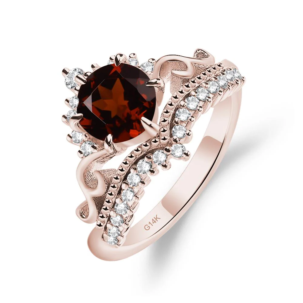 Vintage Garnet Cocktail Ring - Image 5