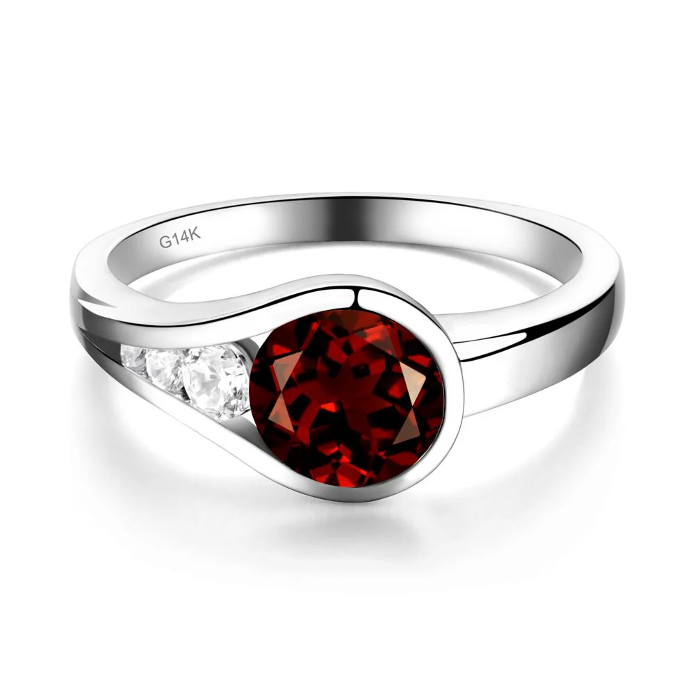 Garnet Rupert's Drop Ring
