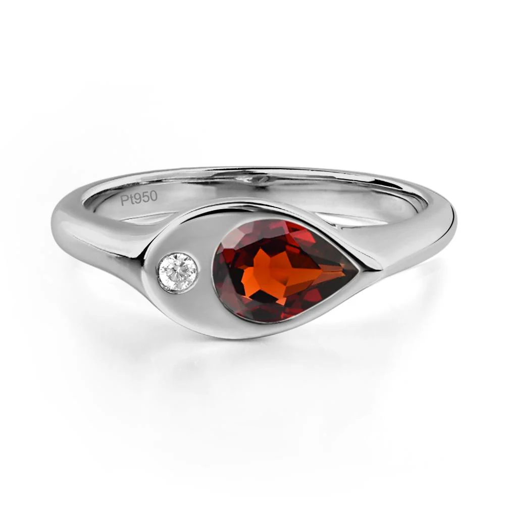 Garnet Unique Engagement Ring - Image 6
