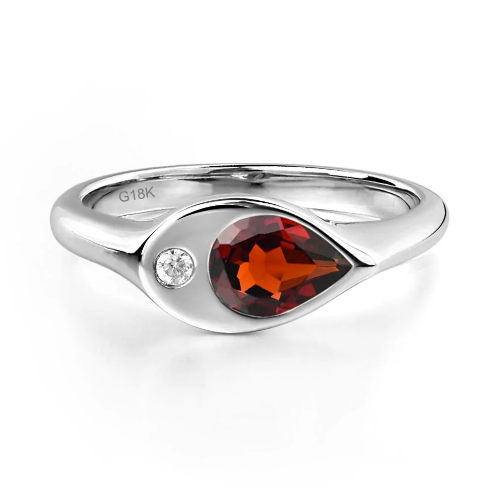 Garnet Unique Engagement Ring - Image 7