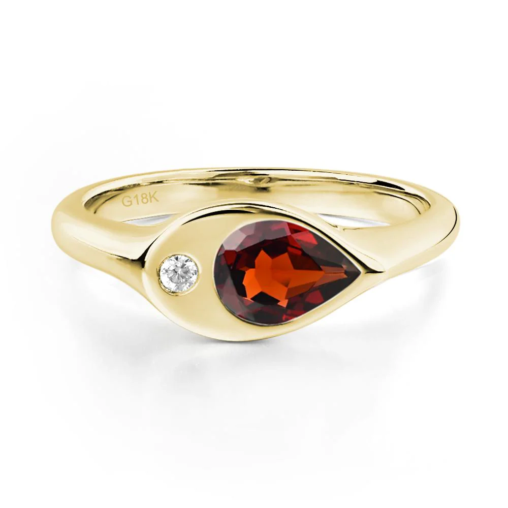 Garnet Unique Engagement Ring - Image 8