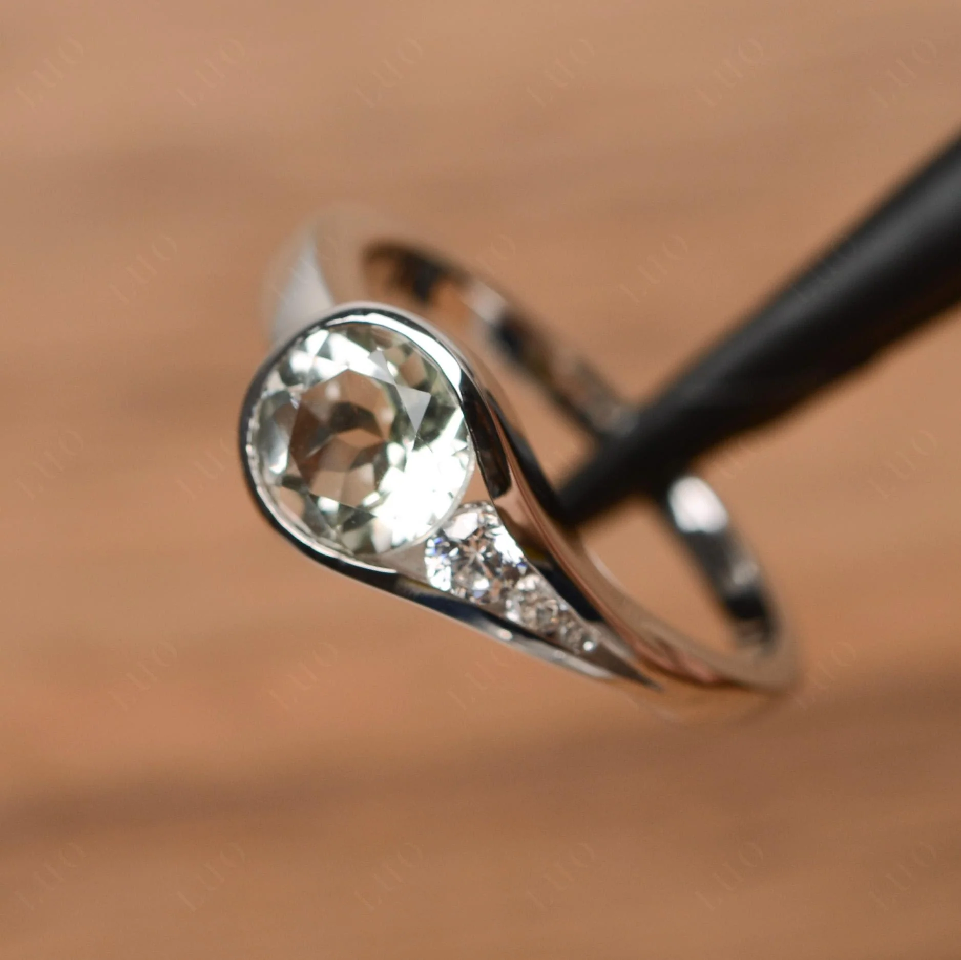 Prince Rupert's Drop Green Amethyst Ring - Image 12