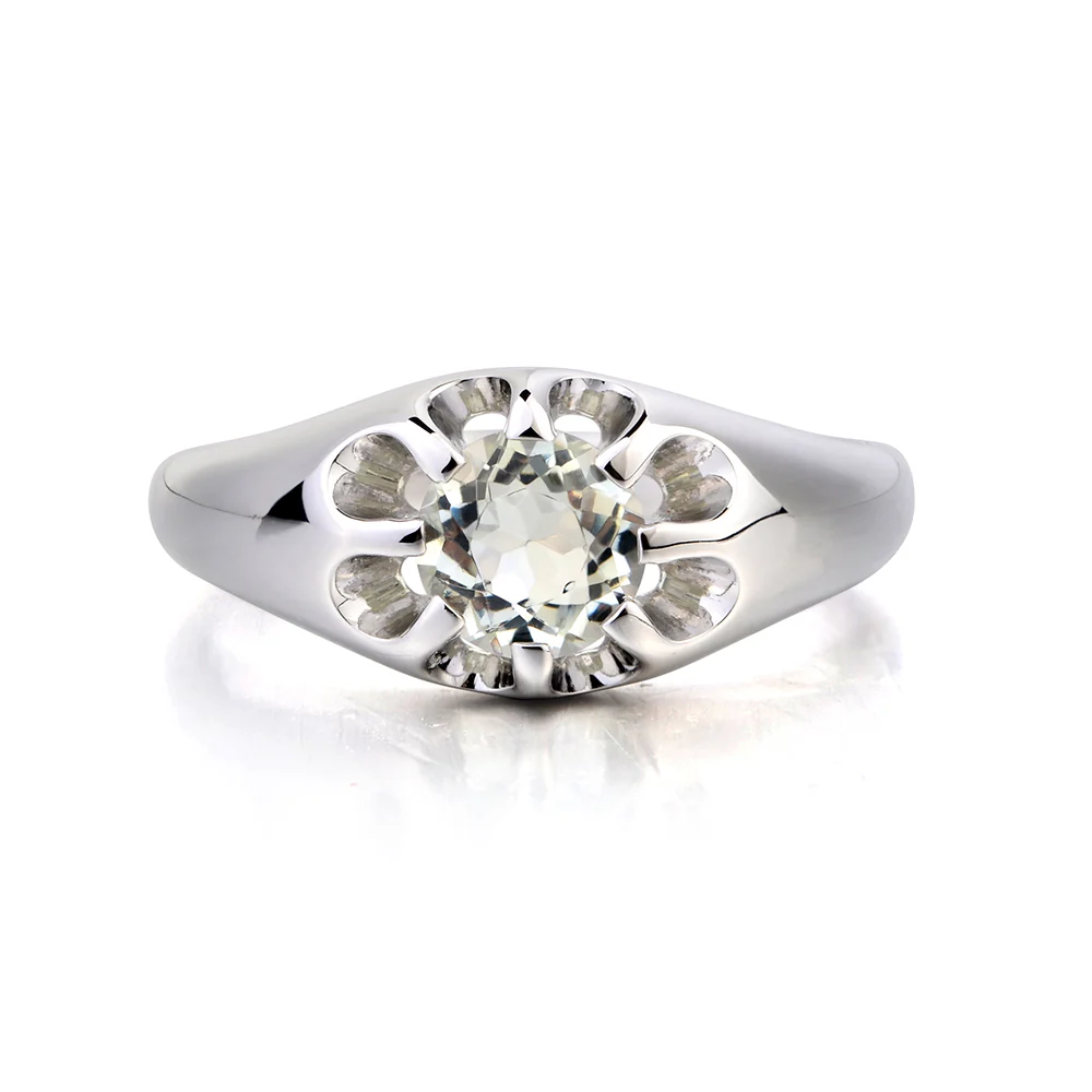 Green Amethyst Statement Ring