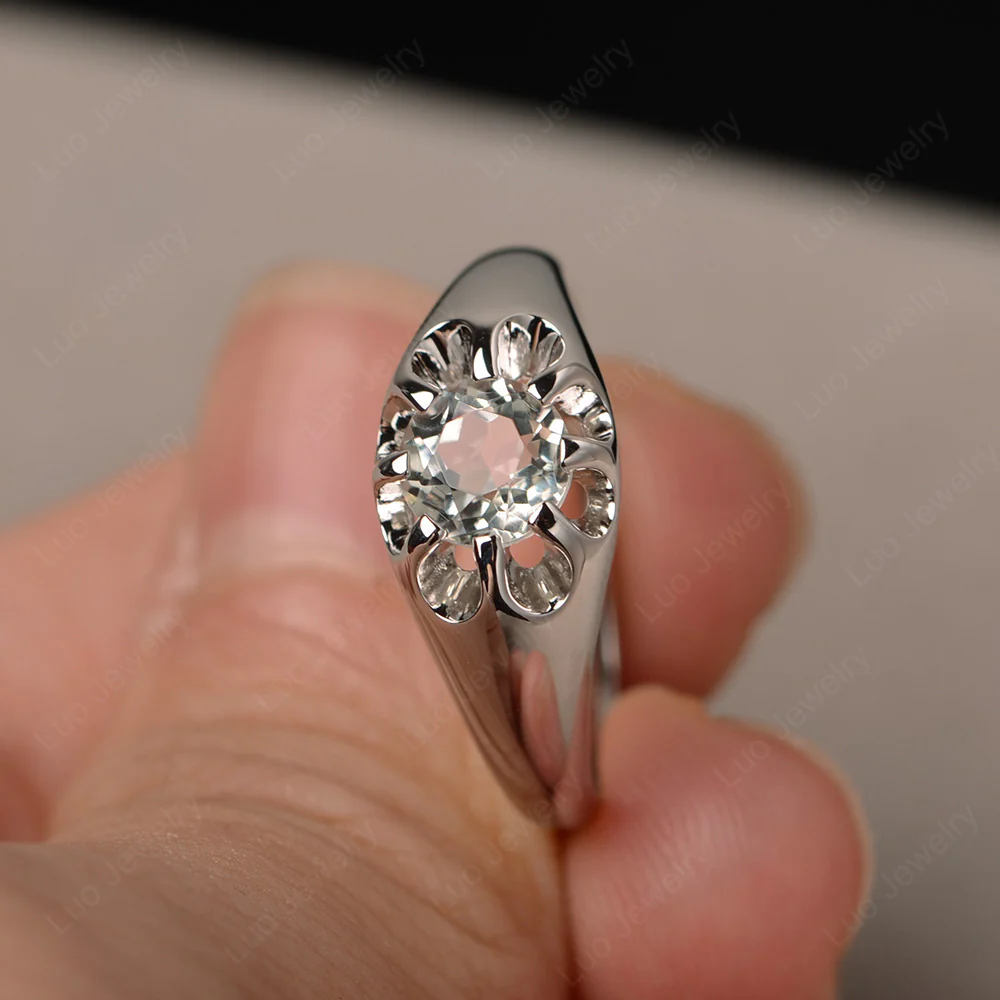 Green Amethyst Statement Ring - Image 3