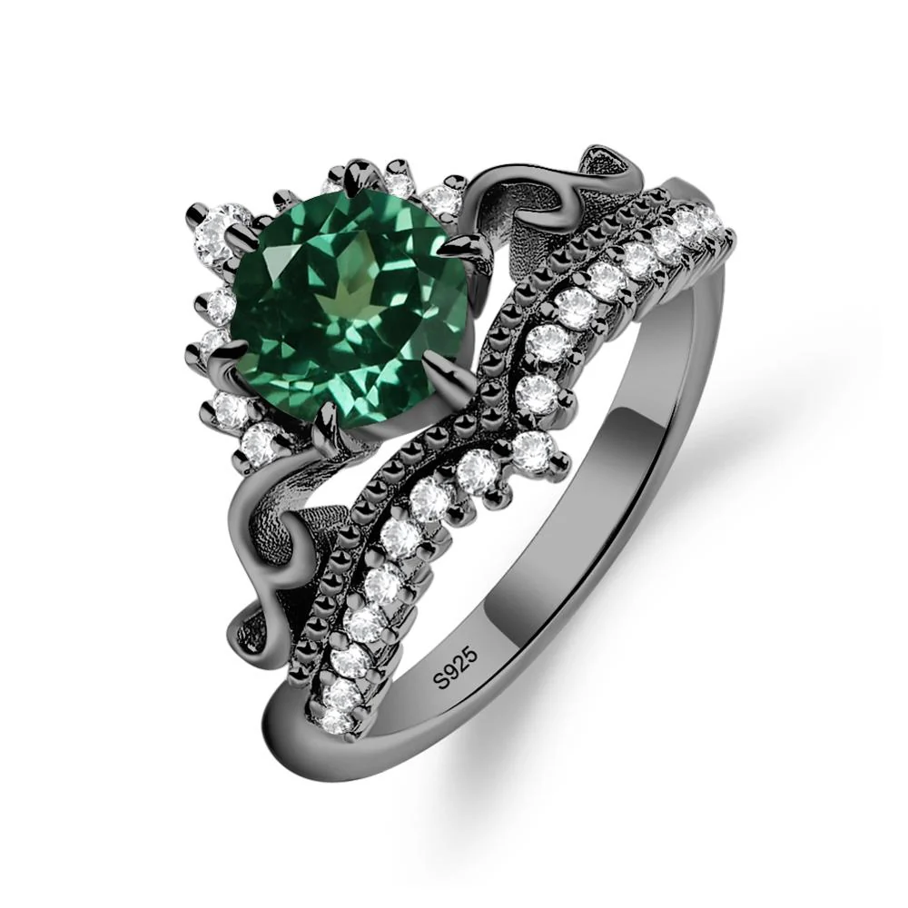 Vintage Green Sapphire Cocktail Ring