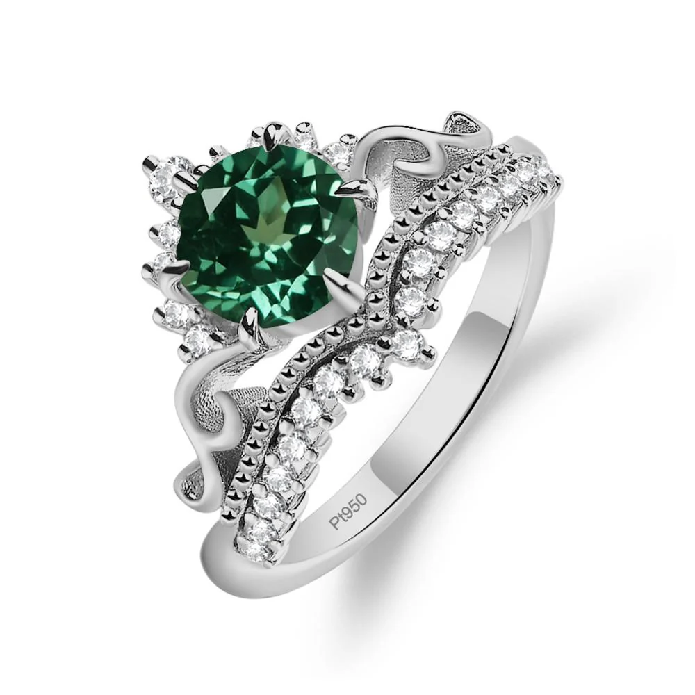 Vintage Green Sapphire Cocktail Ring - Image 6
