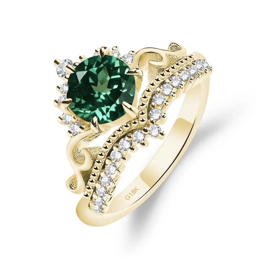 Vintage Green Sapphire Cocktail Ring - Image 8