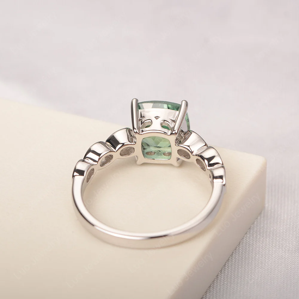 Green Sapphire Timeless Engagement Ring - Image 3