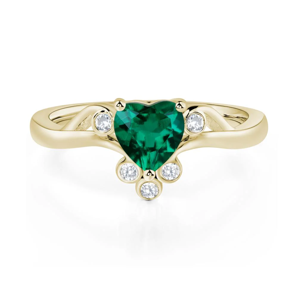 Emerald Scroll Engagement Ring - Image 4