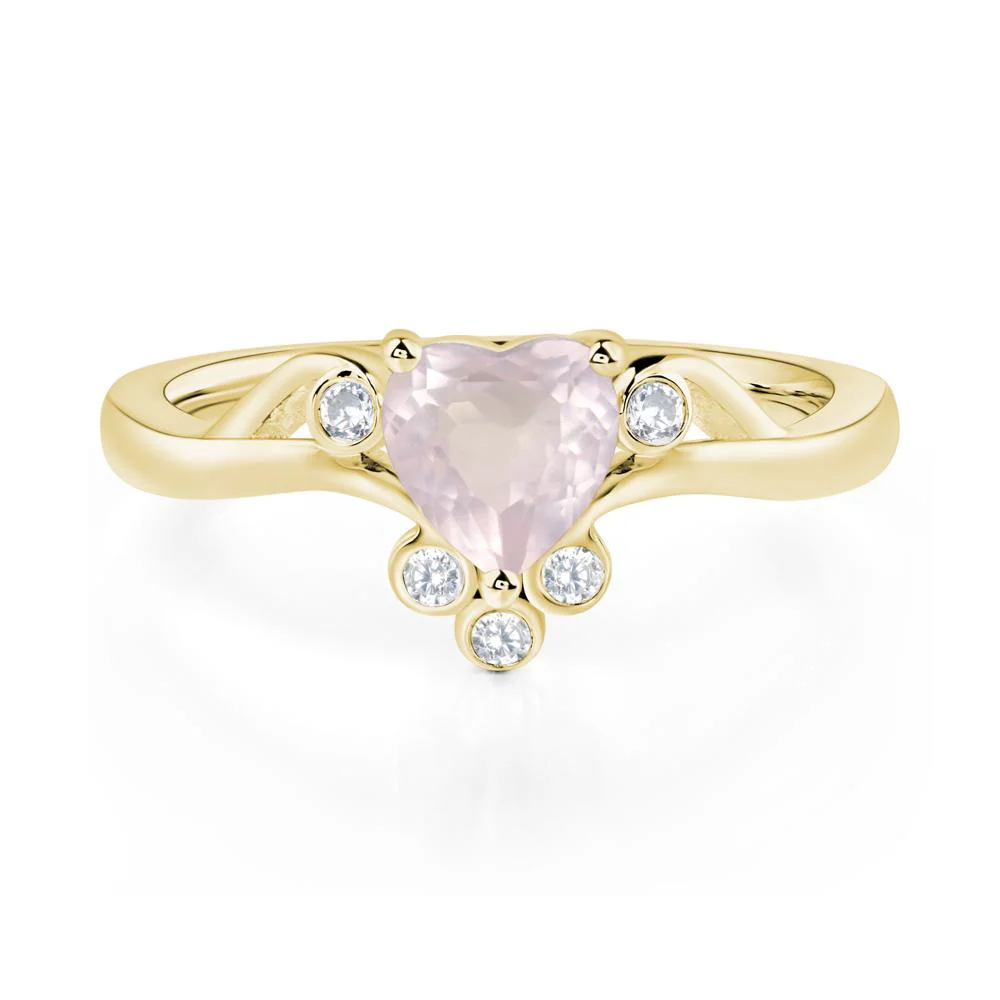 Rose Quartz Scroll Engagement Ring - Image 8